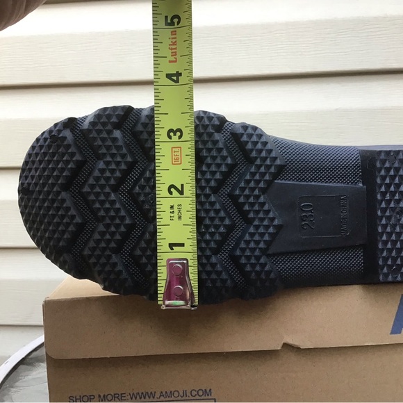 New in Box Black Amoji Rubber Boots, Big Boys Size 28.0 - Picture 7 of 12